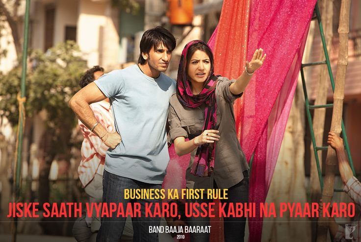 Ranveer Singh dialogues in movie Band Baaja Baaraat