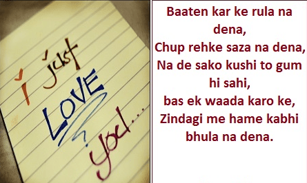 Love Shayari in hindi I just Love u