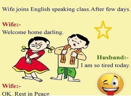 Husband and Wife message in English