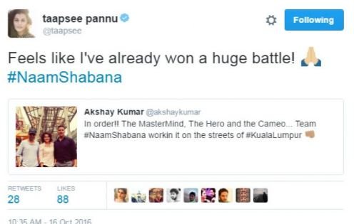 Tapsee Pannu Tweeted about naam shaban